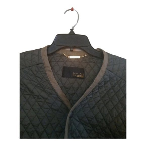 Zara Man Quilted‎ Bomber Jacket - Picture 4 of 6